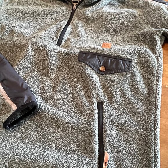 DC Shoes Co Resistance Series Mens 1/4 Zip Fleece Jacket Size Medium Grey/Black - Picture 3 of 9